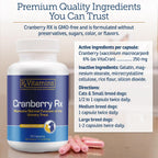 Cápsulas de Arándano Rojo para Perros y Gatos - RX Vitamins - 90 unidades