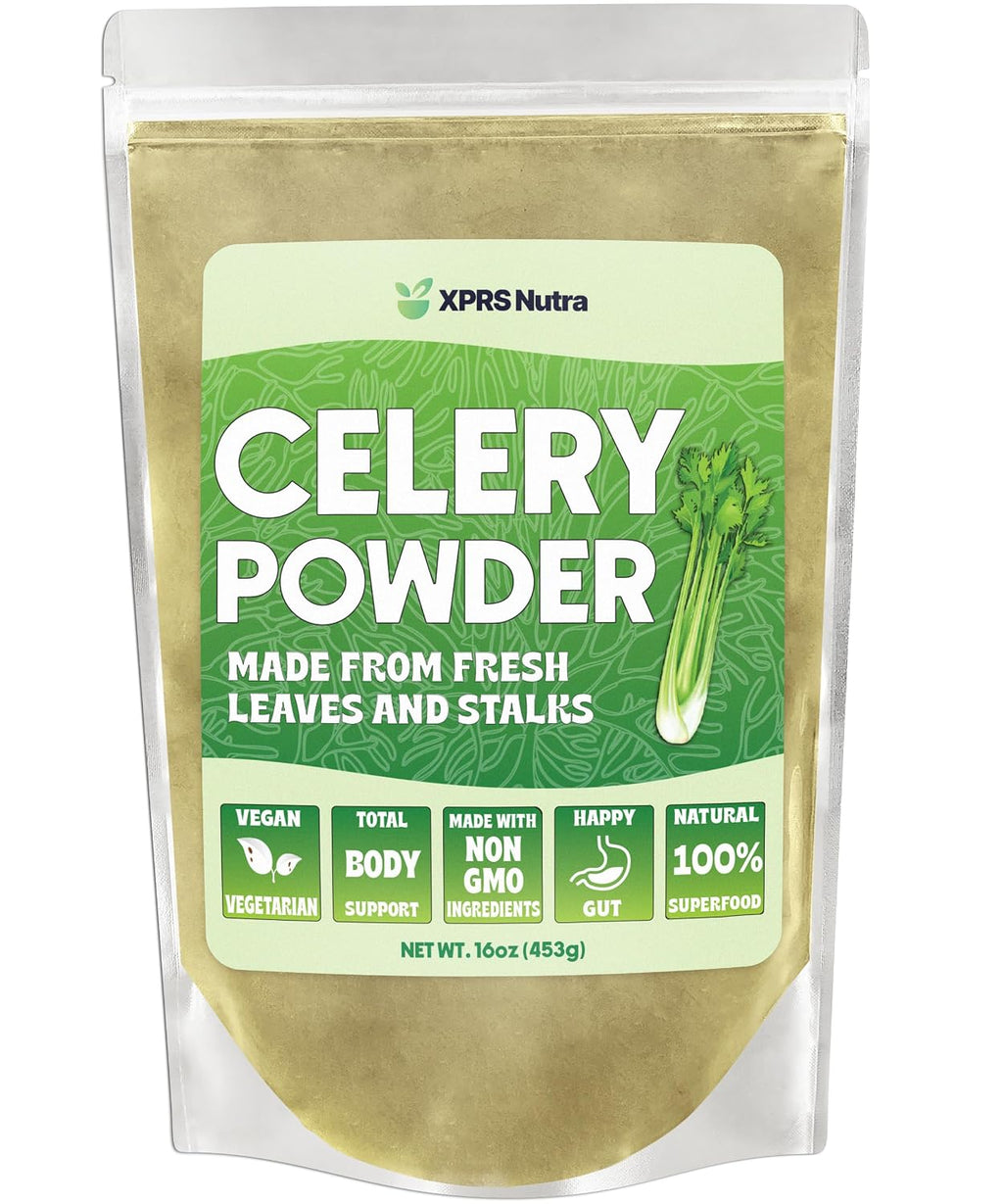 XPRS Nutra Celery Powder - Polvo de Apio Fresco - Antioxidante - Vegano (453 g)