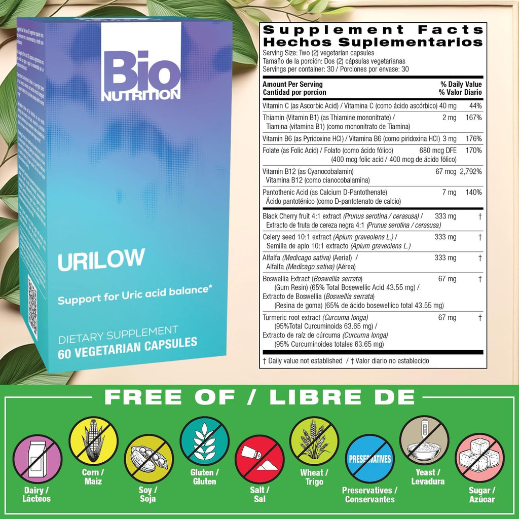 Bio Nutrition Urilow, 60 Cápsulas Vegetales