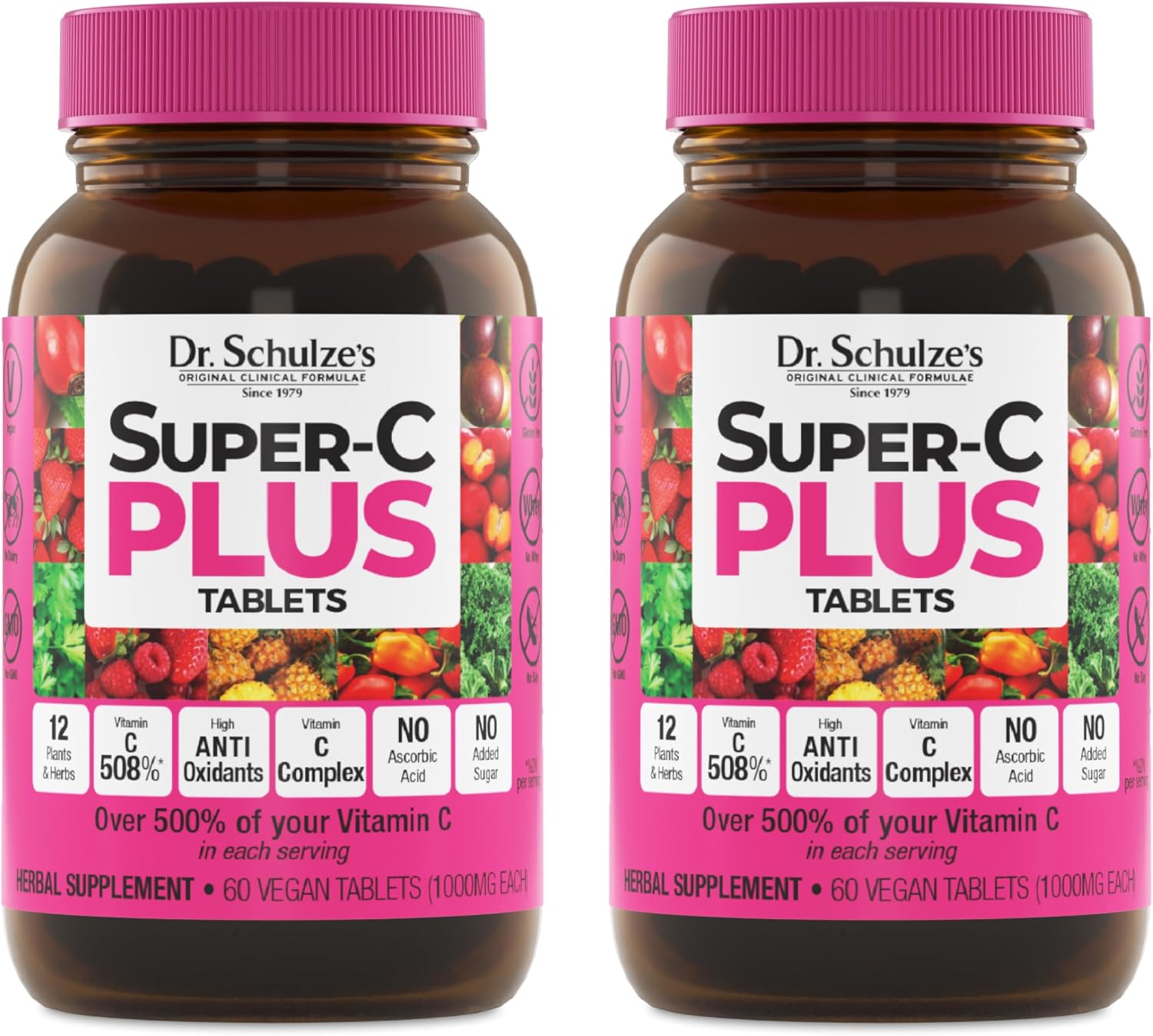 Dr. Schulze's Super-C Plus - Complejo de Vitamina C con Superalimentos - 2 oz (20 porciones)