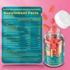 Lazpowfi Gomitas de Biotina para Cabello, Piel y Uñas - 60 Gomitas Sabor Fresa