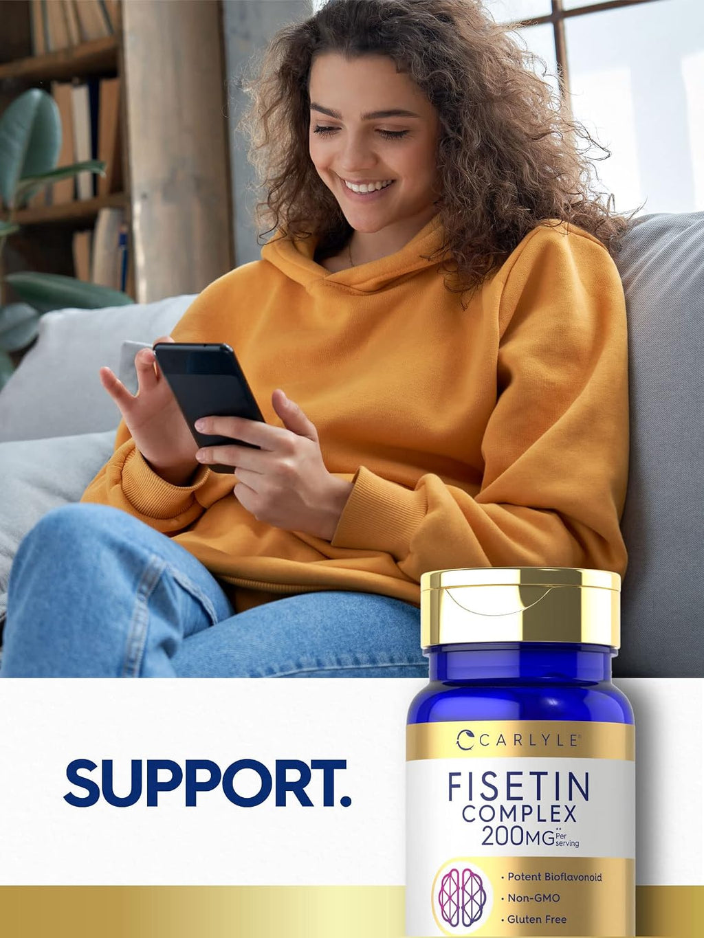 Carlyle Fisetin Complex | 90 Cápsulas | Sin OGM y Sin Gluten