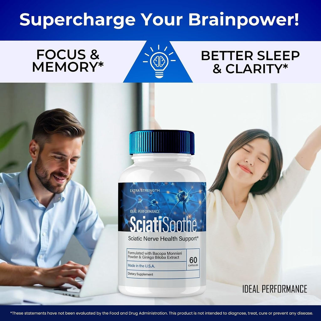 SciatiSoothe Cápsulas para el Apoyo Nervioso, Fórmula Avanzada (2 Pack)
