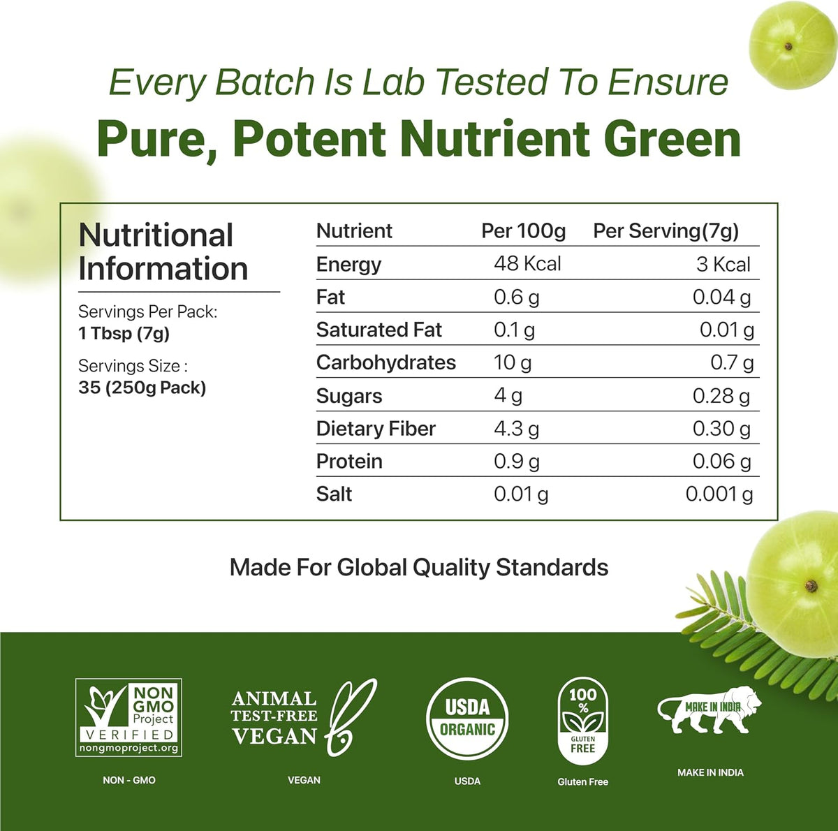 Ayushka Organic Amla en Polvo (Amalaki) – – Infusiones y tés : agrégalo a tu té favorito, caliente o frío. – Image 3