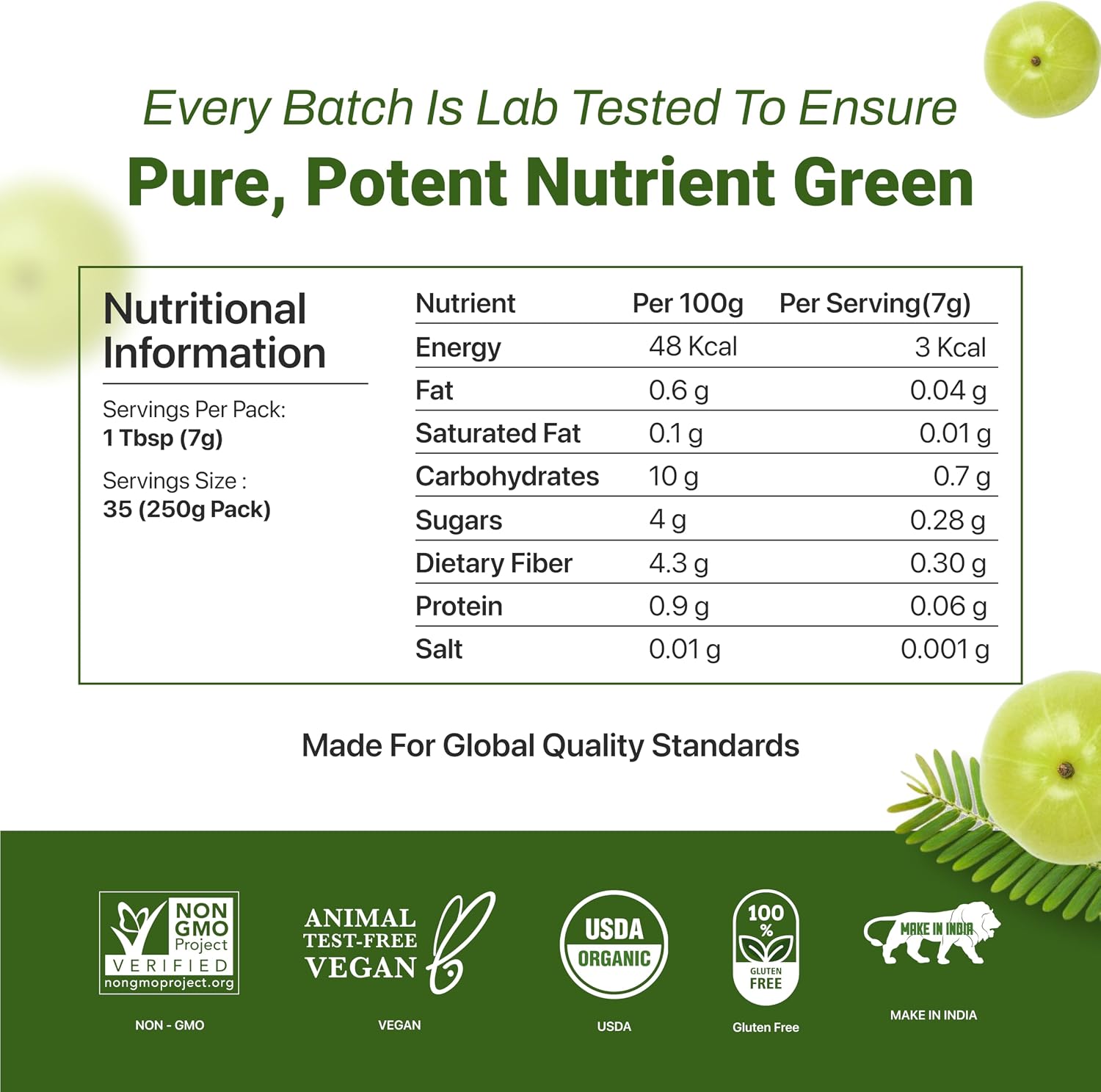 Ayushka Organic Amla en Polvo (Amalaki) – Grosella India Orgánica 250g