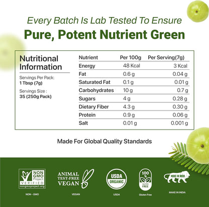 Ayushka Organic Amla en Polvo (Amalaki) – – Infusiones y tés : agrégalo a tu té favorito, caliente o frío. – Image 3