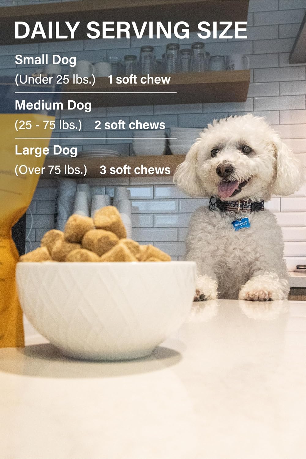 KVP Mendy Chews Multivitamínicos para Perros - Apoyo Articular y Recuperación Muscular - Sabor a Pollo - 60 unidades
