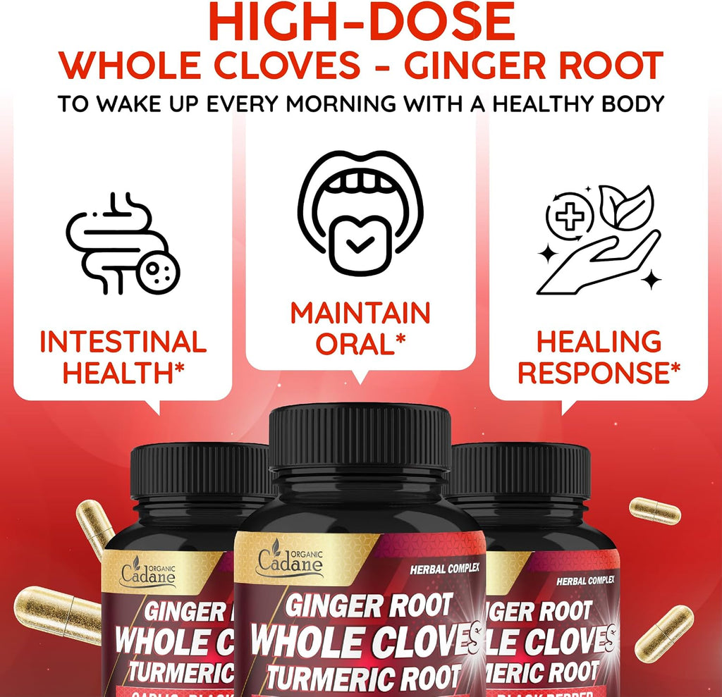 Cadane 5in1 Mezcla Herbal de Clavo de Olor | Apoyo Digestivo e Inmunitario | 90 Cápsulas