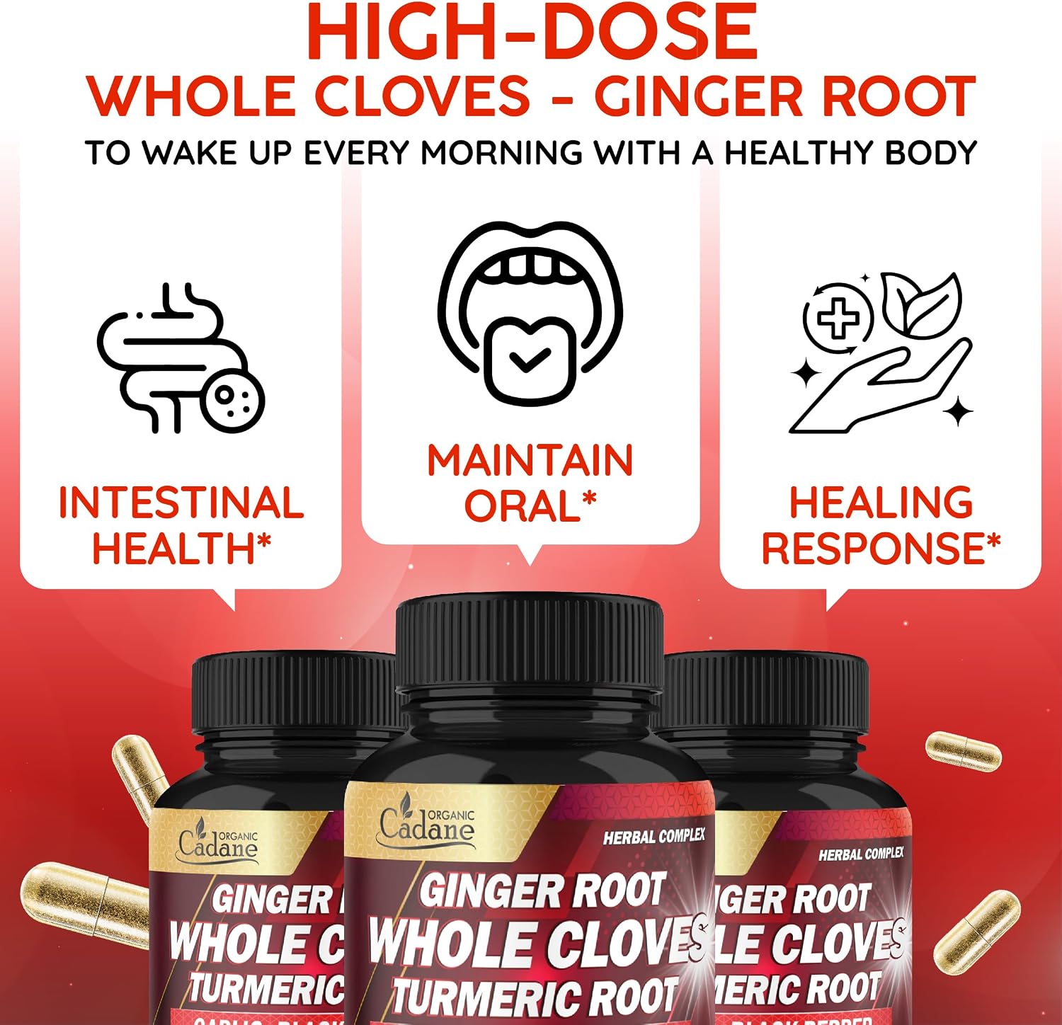 Cadane 5in1 Mezcla Herbal de Clavo de Olor | Apoyo Digestivo e Inmunitario | 90 Cápsulas