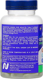 Nikoni Liposomal Spermidina, Quercetina, Fisetina 860mg - Apoyo al Envejecimiento Saludable, Renovación Celular, Función Cognitiva - 60 Cápsulas Blandas