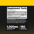 Primaforce HMB (Beta-Hidroxi Beta-Metilbutirato) 1000 mg, 180 Cápsulas - Sin Gluten y No Transgénico