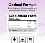 Theralogix Thera-D 4000 - Vitamina D3 4000 UI (100 mcg) - 90 Comprimidos - Apoyo Inmunológico y Óseo