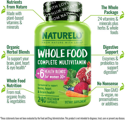 NATURELO Multivitamínico para Mujeres 50+ – Vitamina D3 de liquen: Fuente vegetal que contribuye al funcionamiento – Image 2