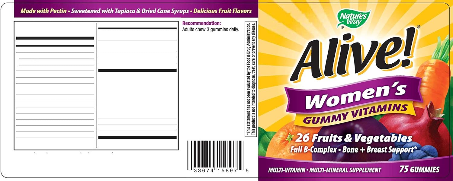 Nature's Way Alive! Multivitamínico en Gomitas para Mujer, 75 Gomitas