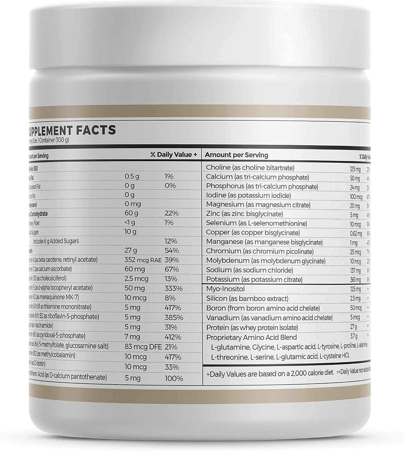 Elemental Shake – Polvo Nutritivo sin Lactosa y sin Caseína (100 g, Vainilla Simple)