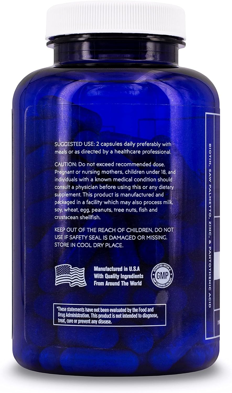Elon Matrix Man - Vitaminas para el Crecimiento del Cabello en Hombres con Saw Palmetto y Biotina - 120 Cápsulas (60 Días)