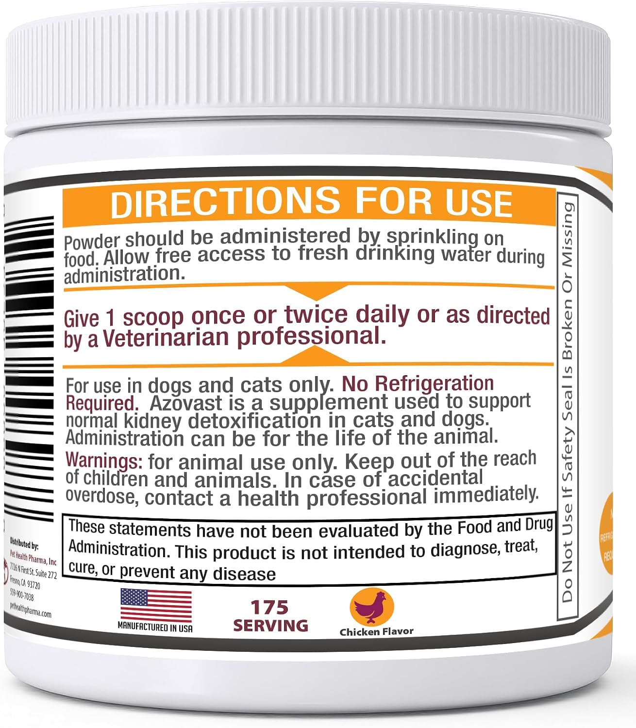 Azovast Polvo para Riñones de Perros y Gatos (113 g) - Apoyo Renal