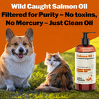 Deley Naturals Aceite de Salmón Salvaje de Alaska para Perros y Gatos - Omega 3, DHA y EPA - 946 ml