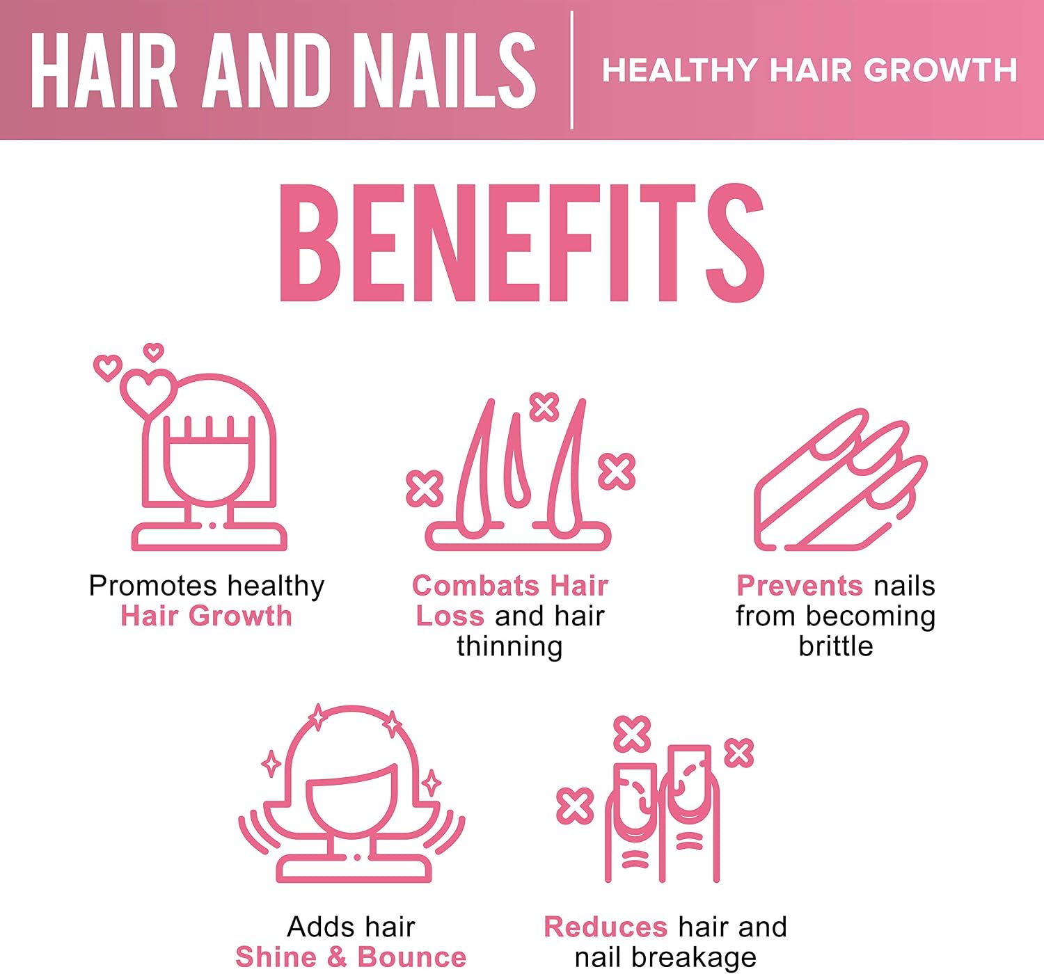 OPTML Vitaminas para el Cabello y las Uñas - 60 Cápsulas
