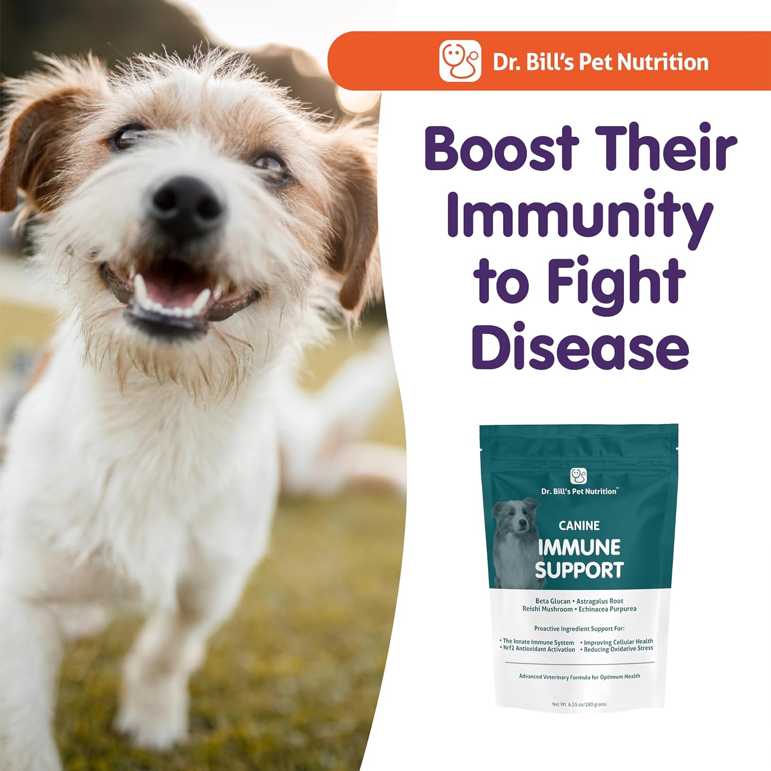 Dr. Bill’s Immune Support – Complemento Inmunitario para Perros en Polvo
