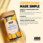 JUGO Focus + Superfoods Gominolas de Ashwagandha con Vitamina D3 y Mezcla de Superfrutas