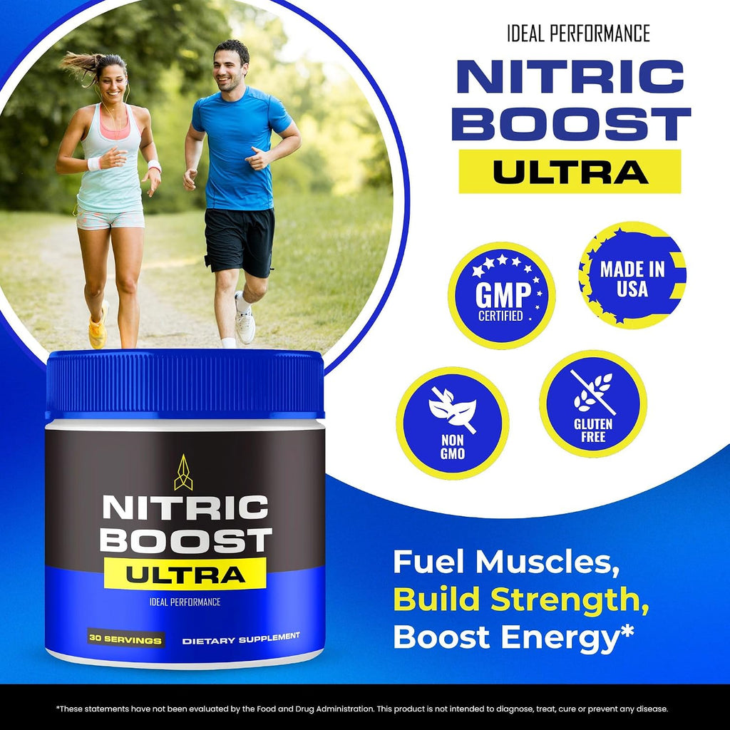 Nitric Boost Ultra Powder, Fórmula Oficial de NitricBoost para Apoyar la Energía y el Flujo Sanguíneo