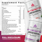 Core Nutritionals Greens | Mezcla Premium de Superfoods Rojos y Verdes con Probióticos y Enzimas Digestivas | 30 Servicios (Sabor Uva)