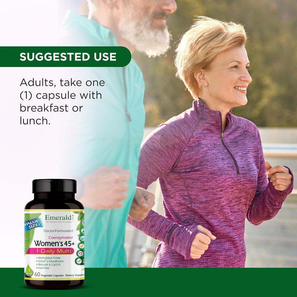 EMERALD LABS Mujeres 45+ Multivitamínico 1 al Día - 60 Cápsulas Vegetales