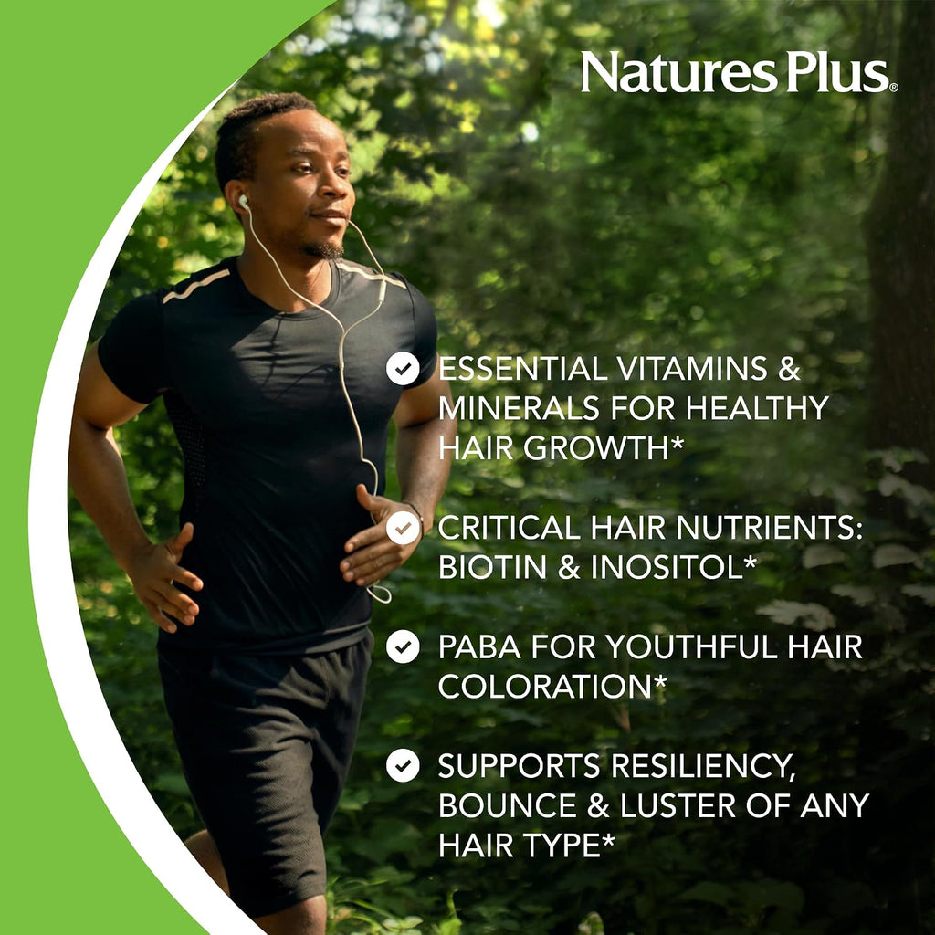 NaturesPlus Ultra Hair - 120 comprimidos pequeños de liberación prolongada (paquete de 2) - Apoyo para el cabello