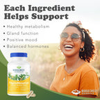 Ridgecrest Herbals ThyroNourish - Suplemento para la tiroides con ashwagandha, L-tirosina, yodo y algas marinas - 60 cápsulas