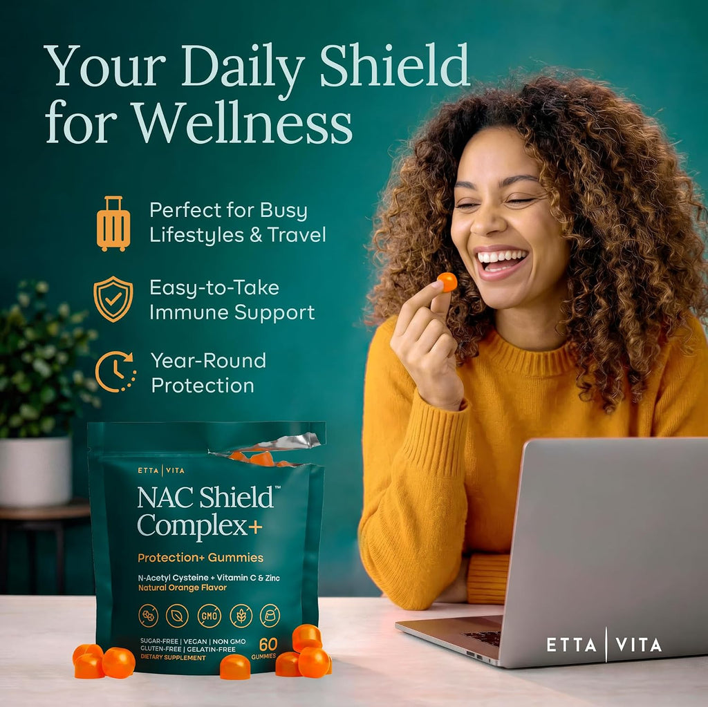 Gominolas de NAC sin Azúcar (Complejo Inmune) con Vitamina C y Zinc - Etta Vita