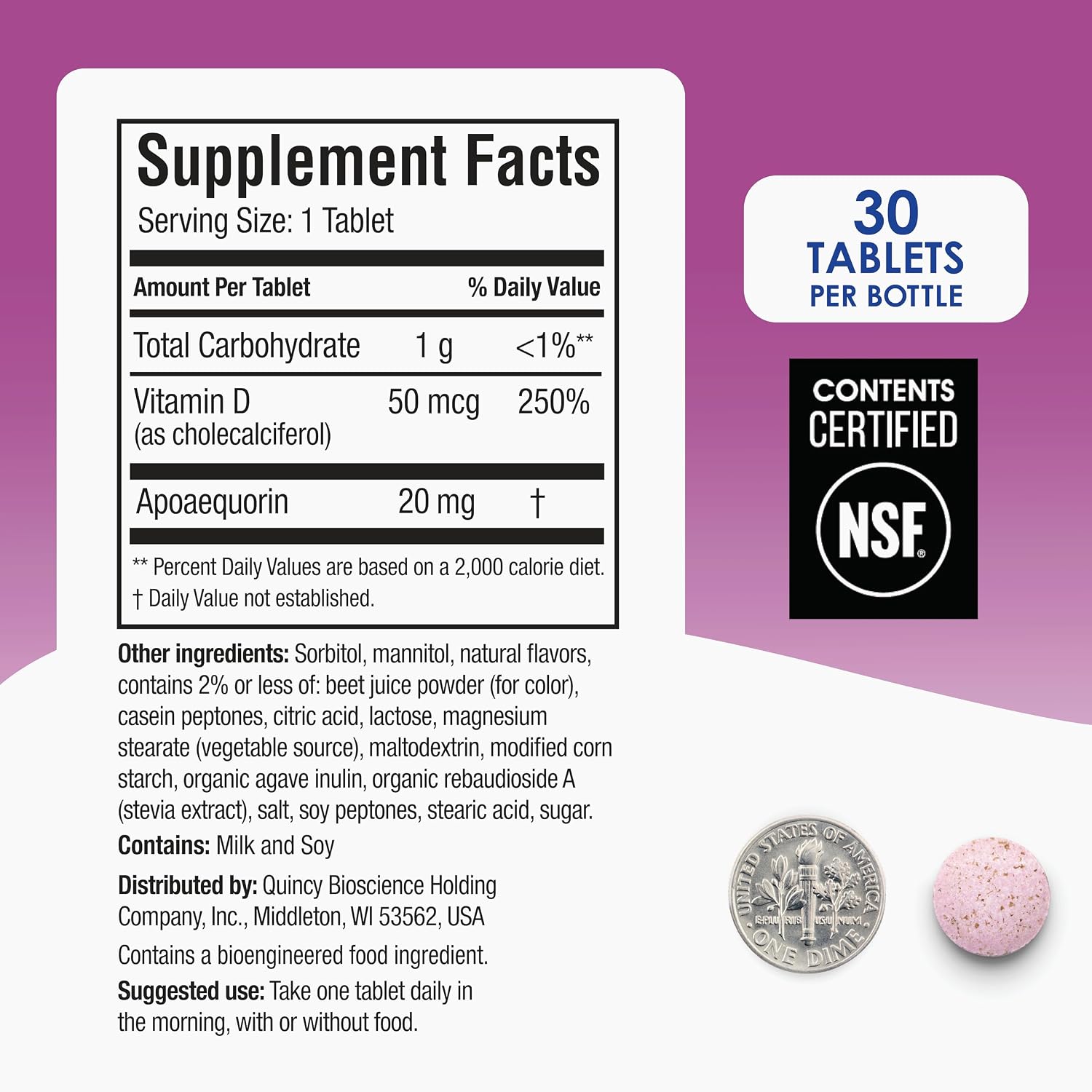 Prevagen Extra Strength Mixed Berry Chewables - 30 Comprimidos (Suministro para 1 Mes) | Formulado para el Cerebro | 20 mg de Apoaequorina más Vitamina D3