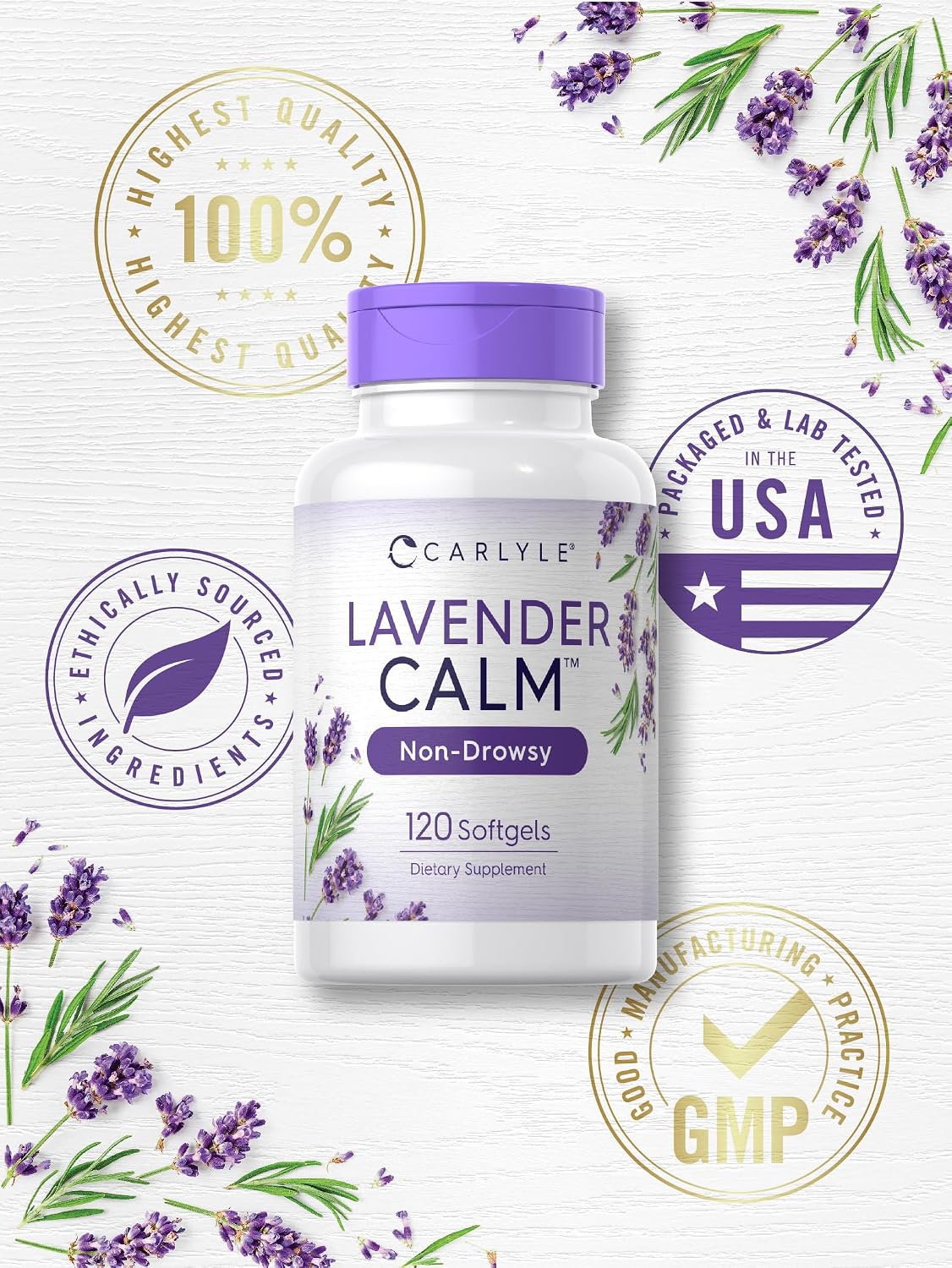 Carlyle Lavanda 80 mg – 120 Cápsulas Blandas