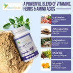 Nature's Nectar Suplemento para el Estrés y la Ansiedad – Cápsulas Keep Calm con Ashwagandha, GABA, Magnesio y 5-HTP – 60 Cápsulas