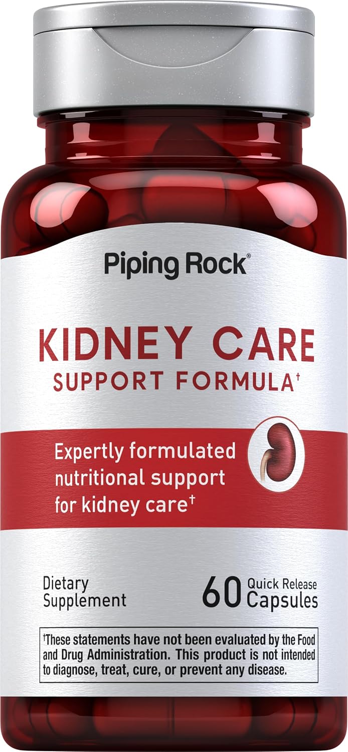 Piping Rock Apoyo Renal | 60 Cápsulas | Fórmula de Cuidado y Restauración | Sin OGM, Sin Gluten