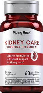 Piping Rock Apoyo Renal | 60 Cápsulas | Fórmula de Cuidado y Restauración | Sin OGM, Sin Gluten