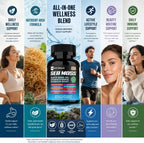 TM NATURALS - Sea Moss con Aceite de Nigella, Vitamina C, Ashwagandha y Cúrcuma, 60 Cápsulas Veganas + Pastillero Gratis