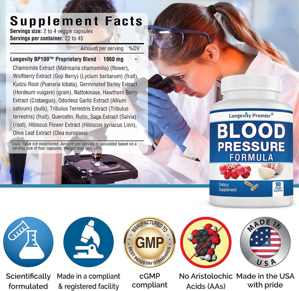 Longevity Blood Pressure Formula (90 cápsulas) x 2 + Glucose Formula (60 cápsulas) - Pack Ahorro