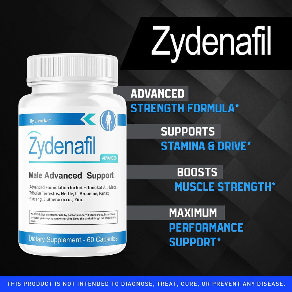 Zydenafil Pills para Hombres – Fórmula Avanzada, 60 Cápsulas