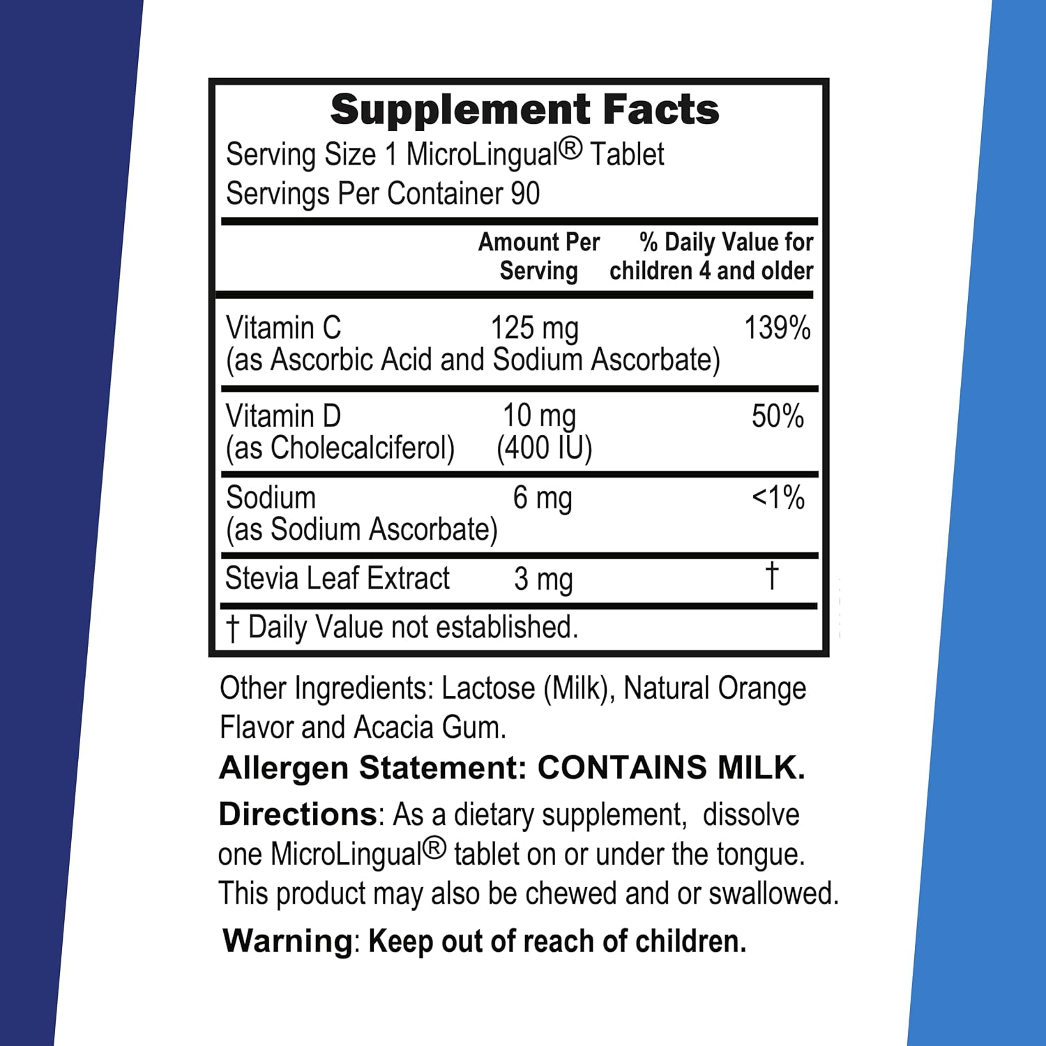 Superior Source Clean Melts de Vitamina C y D3 para Niños - 90 MicroLingual Instant-Dissolve
