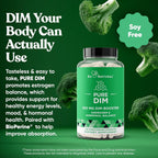 DIM 200 mg Puro con BioPerina – Suplemento para el Equilibrio Hormonal – 60 Cápsulas Veganas