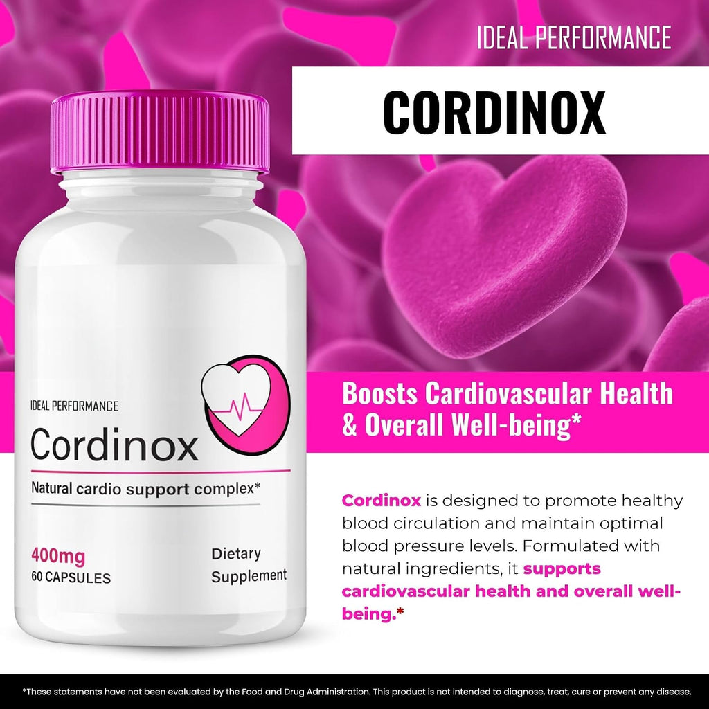 Cordinox Advanced Blood Formula Capsules – Official Supplement, Máxima Potencia, Circulación Saludable y Niveles Estables (60 Cápsulas)
