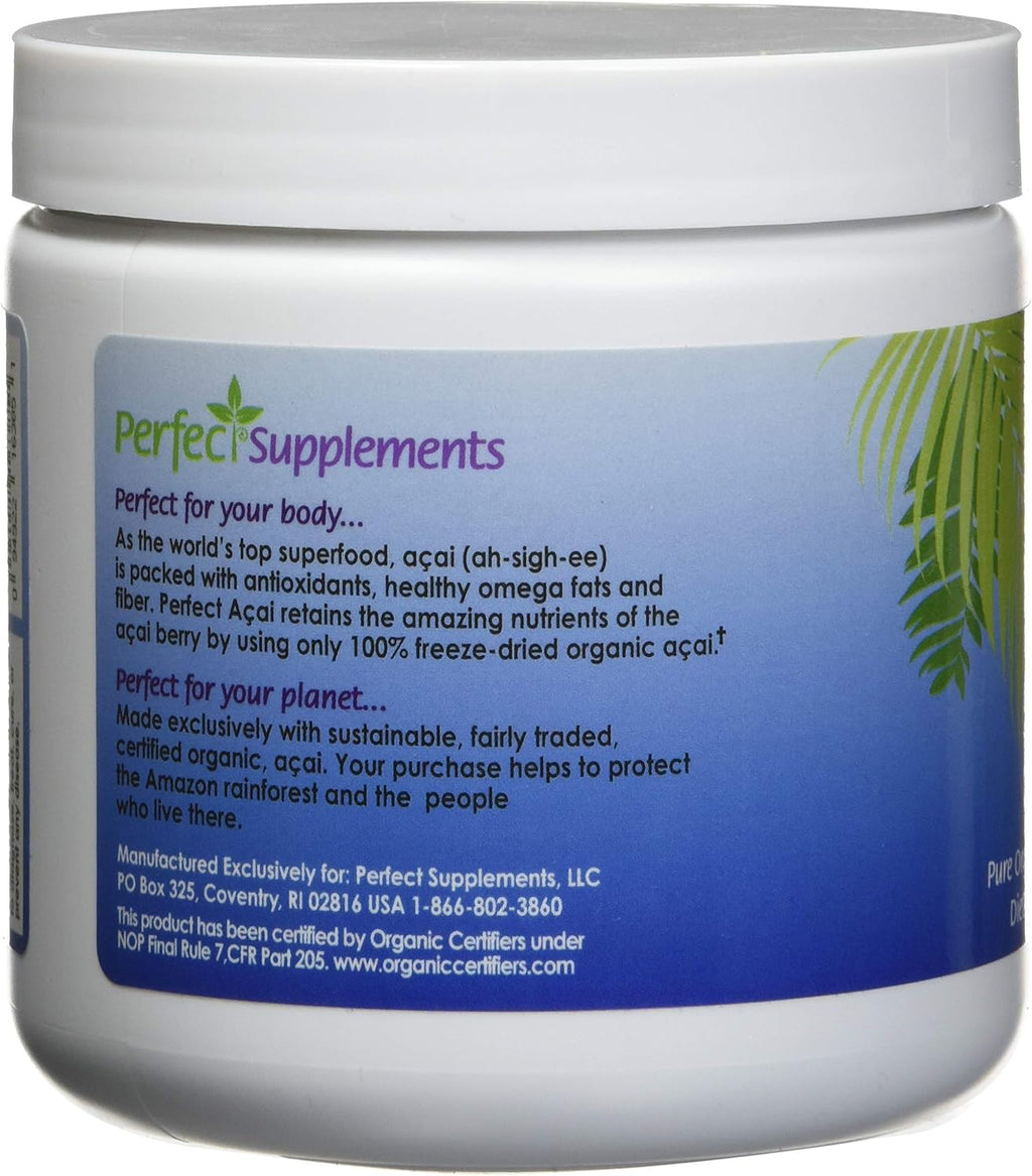 Perfect Acai Powder - Polvo de Acai Orgánico Liofilizado - 95 Gramos