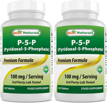 Best Naturals P5P Vitamina B6 (Piridoxal 5 Fosfato) 100 mg - 120 Comprimidos - Forma Activa de Vitamina B6 – Image 8