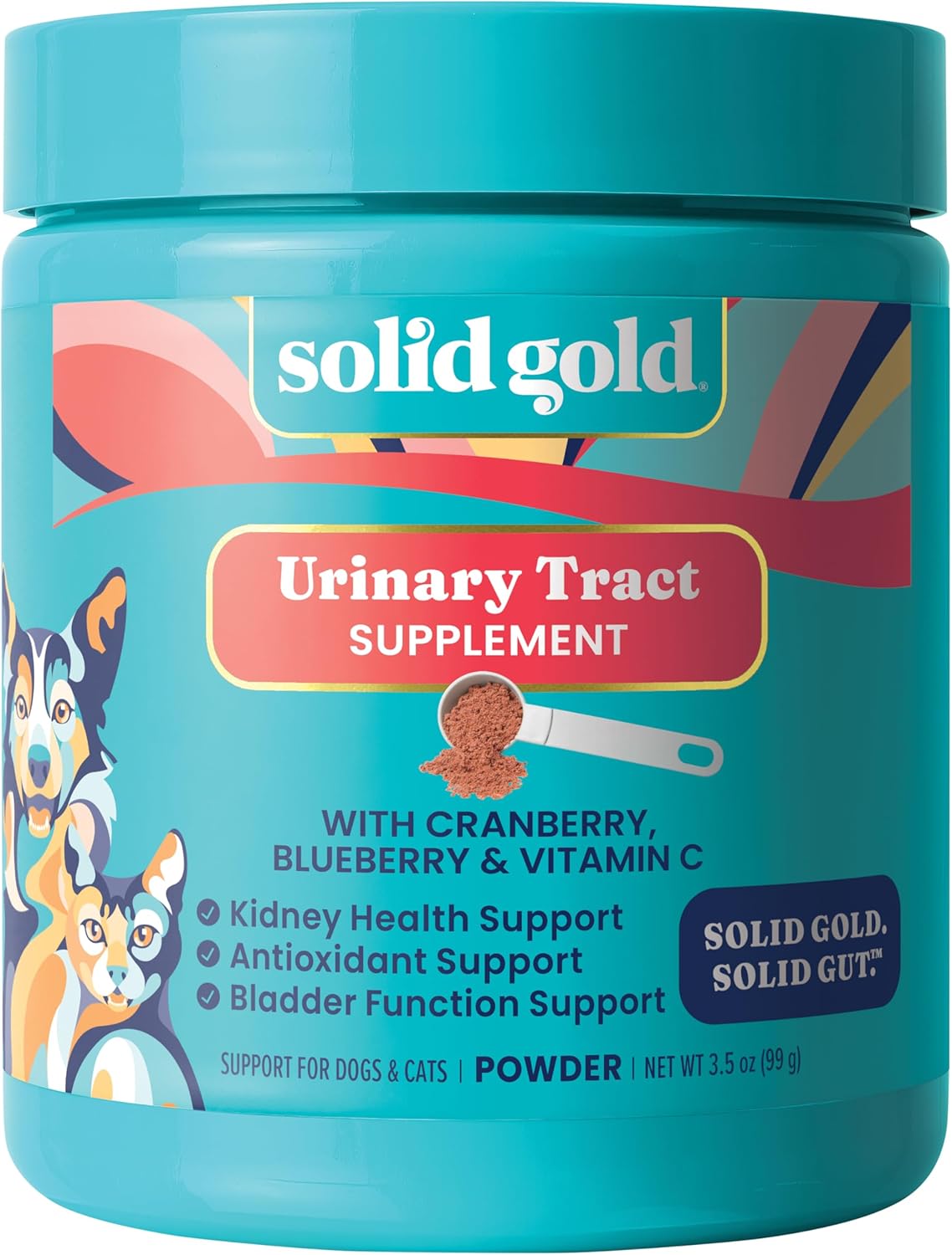 Solid Gold Berry Balance - Suplemento de Arándano Rojo para Perros con Antioxidantes (Polvo 100g, Sabor Arándano)