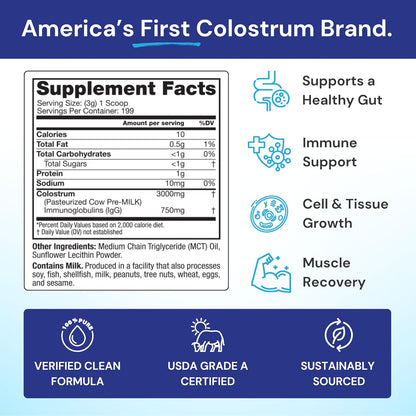 Symbiotics Colostrum Plus Powder - Calostro – Recuperación muscular: Las proteínas bioactivas apoyan los procesos – Image 2