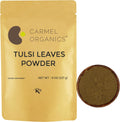 CARMEL ORGANICS Tulsi Leaves Powder 8 Ounce (227g) - Polvo de Hojas de Albahaca Sagrada 100% Natural