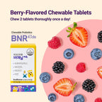 Bnr Kids, Probiótico Masticable Sabor a Bayas, 60 porciones (180 comprimidos)