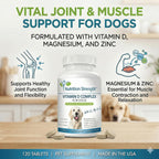 Nutrition Strength Vitamina D para Perros con Calcio, Magnesio y Zinc - 120 Comprimidos Masticables