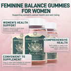 LanranBee Premium Feminine Balance Gummies - Probiótico Vaginal - 60 Gominolas - Sabor Piña Hawaiana